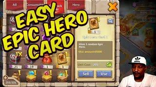 How to Easily Get an Epic Hero Card Free-2-Play  What I Got from My Epic Hero Card Castle Clash