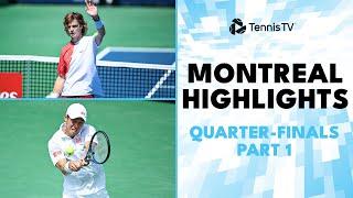 Nishikori Faces Arnaldi Sinner & Rublev Clash  Montreal 2024 Quarter-Final Highlights Part 1