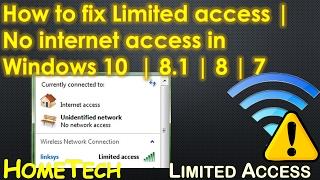 Fix Unidentified Network   No Internet Access Limited Access WiFi Network Windows 10  8.1  7