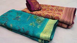 #KANTHA WORK SAREES#deigner blouse sarees#chiffon sarees#new fancy saree#saree