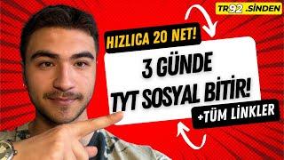 3 GÜNDE TYT SOSYAL BİTİRME KAMPI  #derecehocam #yks2024 #tyt #ayt #yks