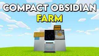 Easy Compact Obsidian Farm - Minecraft Bedrock 1.21 MCPEXboxPS4PS5SwitchPC