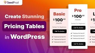How to Create Stunning Pricing Tables in WordPress