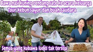 BAWA NASI KUNING RENDANG SATE KE ACARA KELUARGA  TOUR KEBUN SAYUR DAN BUAH SAUDARA