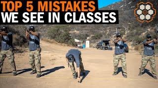 Top 5 Mistakes  Bad Habits We See in Firearms Training Classes