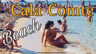 CALA COMTE BEACH ️  Most Popular Beach In IBIZA Playa Famosa De Baleares Amazing Beach Walk
