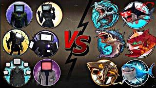 Titan Tv Man Family Vs All Legendary Megalodons  Most Epic Video