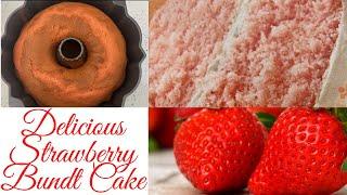 HOW TO MAKE STRAWBERRY BUNDT CAKE  VLOGMAS DAY 10