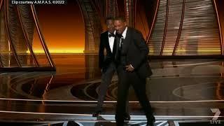 Will Smith punching Chris Rock at the Oscars with metal pipe sound effect