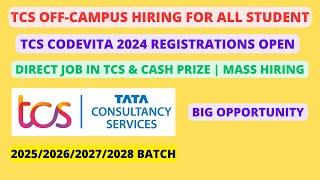 TCS Off Campus Hiring 2024  TCS CodeVita Any Student Eligible