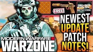 WARZONE All NEW UPDATE PATCH NOTES & Gameplay Changes New Mastery Camo FREE REWARDS & More
