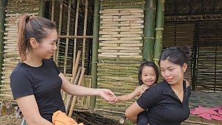 18 year old single mother built a bamboo kitchen. Use banana flowers to make delicious dishes