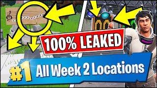 *LEAKED* Fortnite SEASON 7 WEEK 2 CHALLENGE LOCATIONS EARLY Piano Locations Abandoned Mansion
