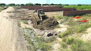 Very Nice Operating by Two Bulldozers Komatsu D58E and D58P working very well of filling land