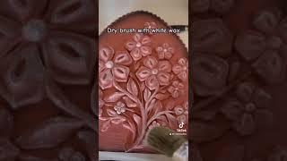 Dry Brush Technique With White Wax #diy #chalkpaint #handmade #art #easter #homedecor