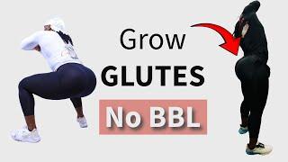 GROW GLUTES FAST the natural way NO BBL just doing this workout by THE KING OF SQUATS