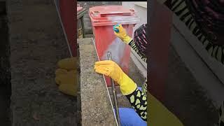 Deep cleaning Dirty garage Bin Asmr