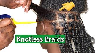 How To Portion And Hold Hair For Knotless Braids On Any Hair Type