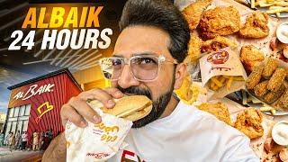 24 HOURS FULL MENU AL BAIK CHALLENGE  Chicken Broast Nuggets Burgers Albaik sides & Desserts