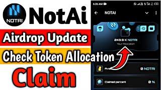 NotAi Airdrop Check Allocation  NotAi Airdrop Update  NotAi Airdrop