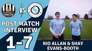 Shay Evans-Booth & Rio Allan Post Match Interview - Glapwell FC 1-7 Doncaster City FC