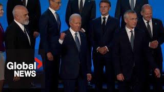 NATO leaders pose for family photo at 75th anniversary summit