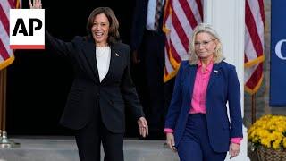 Kamala Harris campaigns with Liz Cheney in Wisconsin