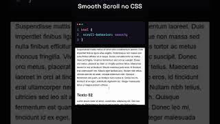 Smooth Scroll in CSS #shortvideo #shorts #youtubeshorts #css