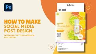 Photoshop Tutorial  Social Media Post Design  Creative Product Social Media Post Design