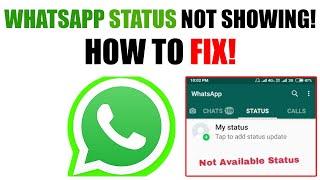 How To Fix Whatsapp Status Not Showing Problem Solved  Whatsapp Status Issue Fixed