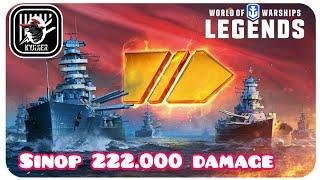 KyJlJlerOk WOWS LEGENDS Sinop 222 k damage