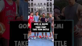 Part-2 Qori dan Hazmi dapet Rp100.000 karena menang three point battle #basketball #challenge