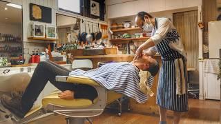  A Relaxing Shave In Hair Craft Goros Unique Cafe-Inspired Cozy Barbershop Oasis  Tokyo  Japan