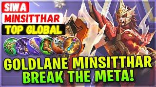 Goldlane Minsitthar Break The Meta  Top Rank Global  SIWA - Mobile Legends Emblem And Build