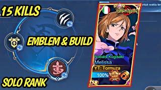 MELISSA BEST BUILD & EMBLEM FOR SOLO RANK   Mobile Legend Bang Bang