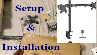 VIVO Dual LCD LED Monitor Desk Mount Stand In-depth Installation and Setup