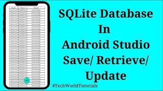 SQLite Database in Android Studio KOTLIN  CRUD   AddRemoveUpdateDelete data from SQLite DB