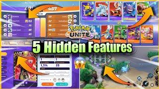 5 Hidden Features in Pokemon Unite  Top 5 Hidden FeaturesSettings in Pokemon Unite