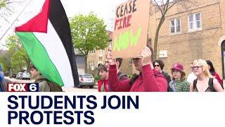 UWM Gaza protests Shorewood students walkout  FOX6 News Milwaukee