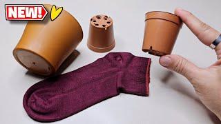 The Cutest Idea Made With A Flowerpot And A Sock Look What I Made? ️