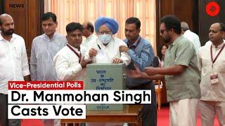 Vice Presidential Poll Former PM Dr. Manmohan Singh Casts Vote