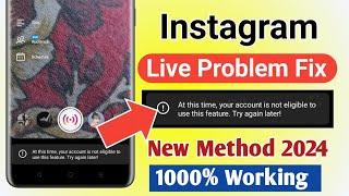 Instagram live Problem fix  at this time your account is not eligible to use this feature Instagram