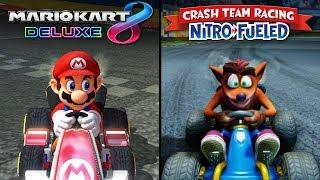 Crash Team Racing Nitro Fueled vs Mario Kart 8  Direct Comparison