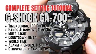 GA-700 Tutorial Casio G-Shock Module 5522 Settings and Operations