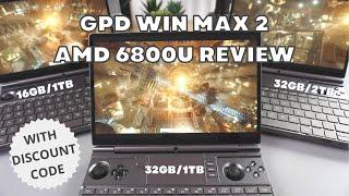 GPD WIN MAX 2 Review with discount code  AAA Gaming Ultrabook with AMD Ryzen 7 6800U processor