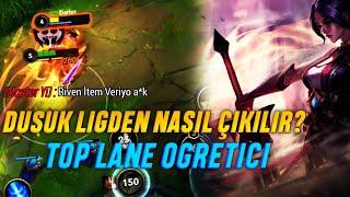 Wild Rift  RİVEN İLE TOP LANE ÖĞRETİCİ - DÜŞÜK LİGDEN NASIL ÇIKILIR ?  FEEDER TAŞIMA 