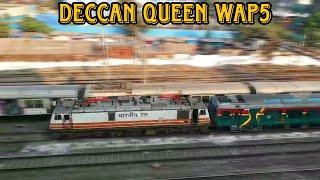 Deccan Queen Goes with OFFLINK  GZB WAP5  Mumbai Pune  Indian Railways