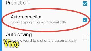 Auto Correction On In Vivo  Vivo Me Auto Correction Off Kaise Kare