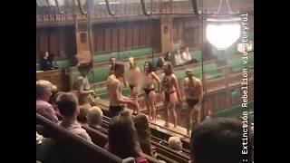 Climate Protesters Strip Down in U.K. Parliament