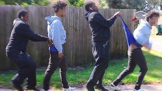 WEDGIE PRANK ON PEOPLE SAGGING IN THE HOOD